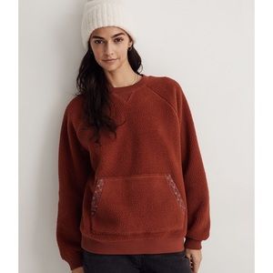 NWT Madewell (Re) Sourced Sherpa Sweatshirt: Quilted Edition
